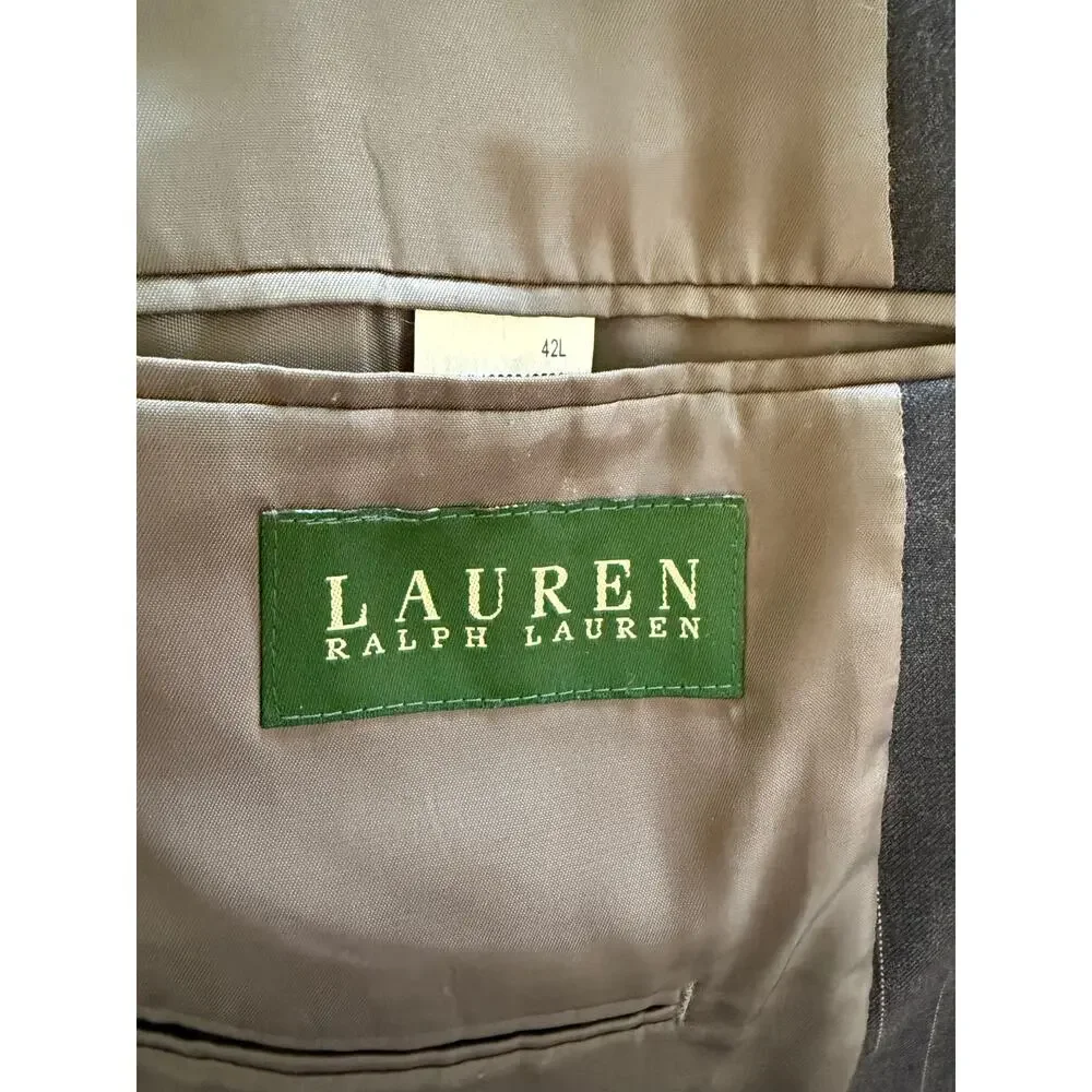 Lauren Ralph Lauren Navy Pinstripe Jacket Size 42L, 100% Wool